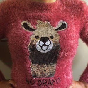Fuzzy pink sweater